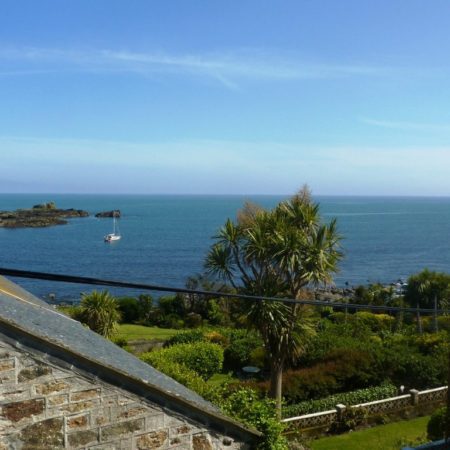Sea view from Mousehole cottage in Cornwall