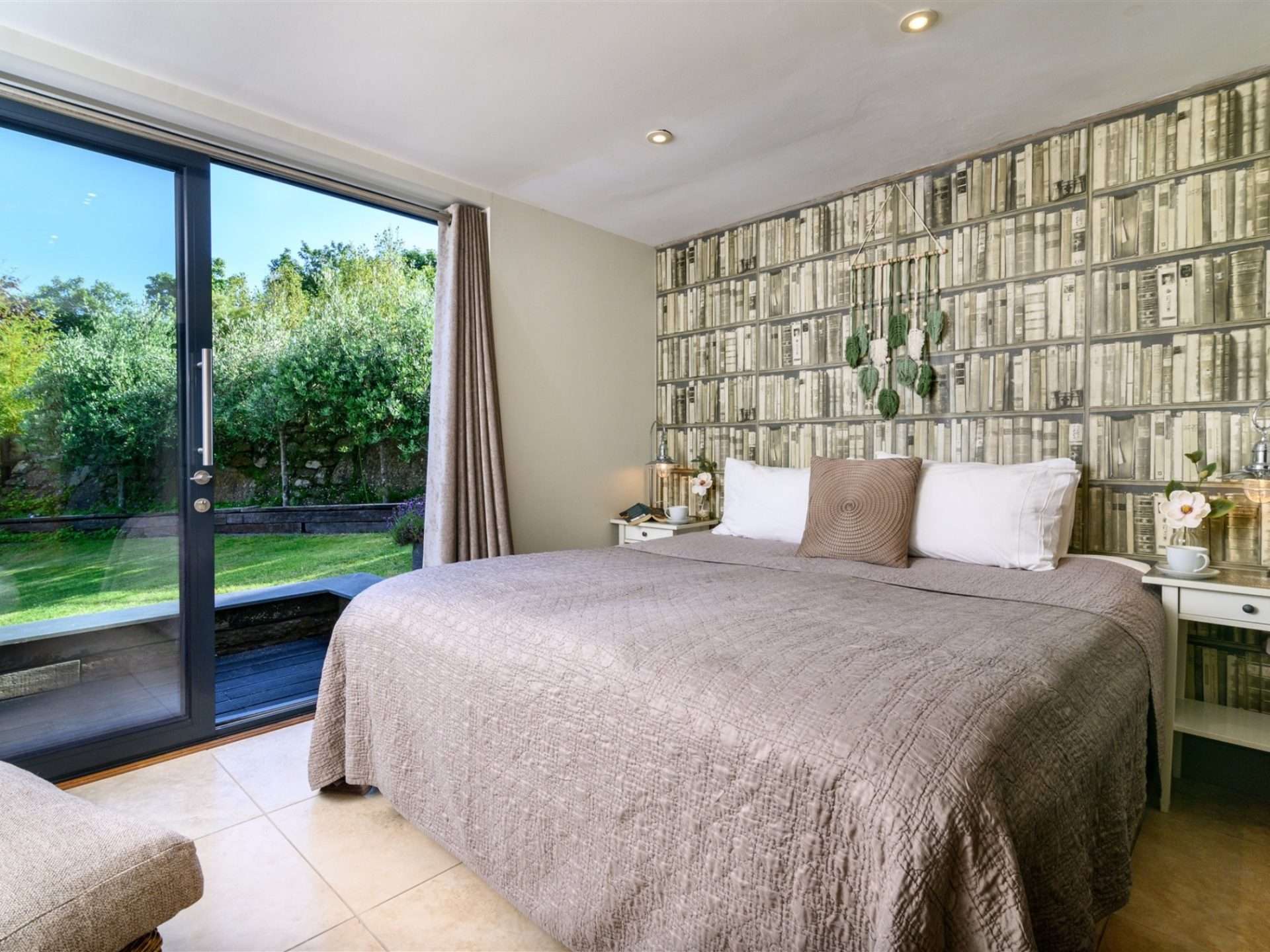 Master Suite with Patio Doors | Holiday Cottage in Mousehole