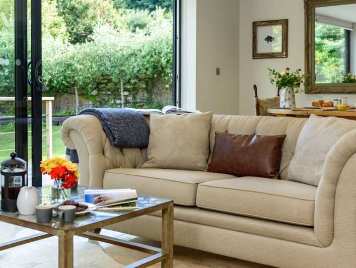 Sofa in Sitting Room | Holiday Cottage in Mousehole