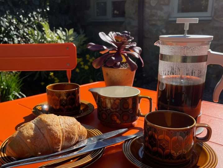 Cornish Barn Near Coast | Patio for a sunny breakfast