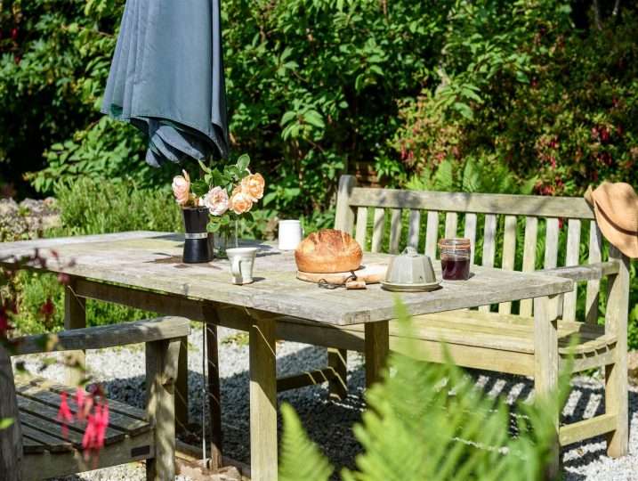 Enjoy an alfresco lunch in the private sheltered garden | Porth Nanven Cottage - Cornish Cottage St Just - Coastal