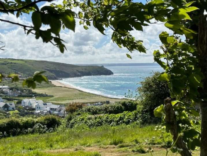 View from Windmills over Praa Sands | Family Holiday Cornwall Near Beach