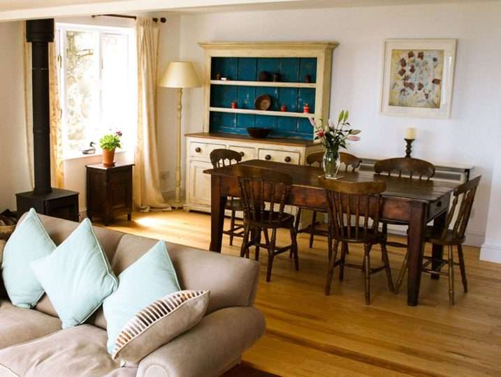 Open Plan Dining Room Carn Du Cottage Mousehole Cornwall