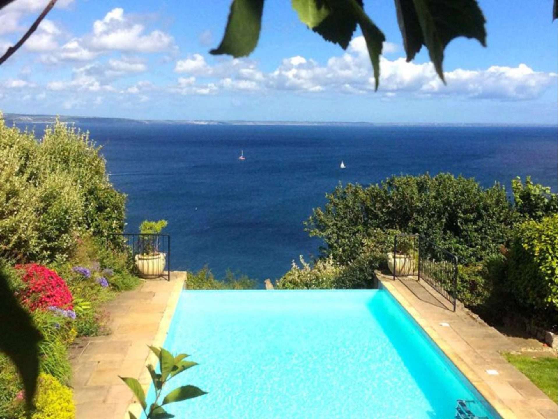Infinity Pool overlooking Mounts Bay | Carn Du House Mousehole Pool
