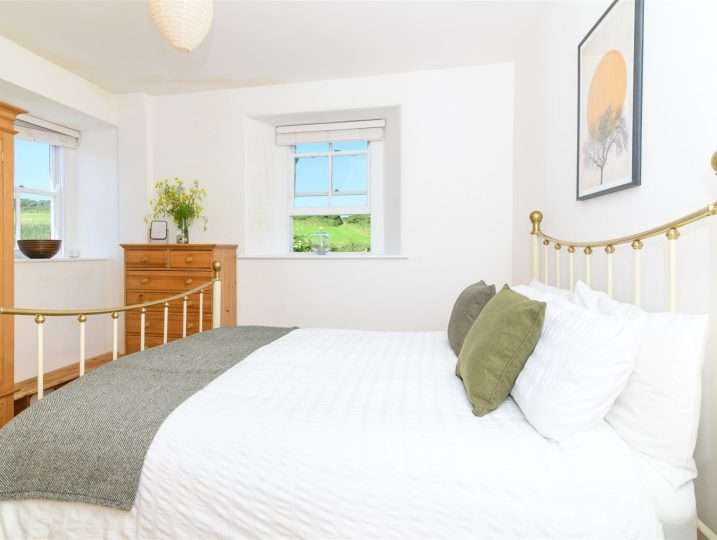 Master Bedroom with view to field | Family Holiday Cornwall Near Beach