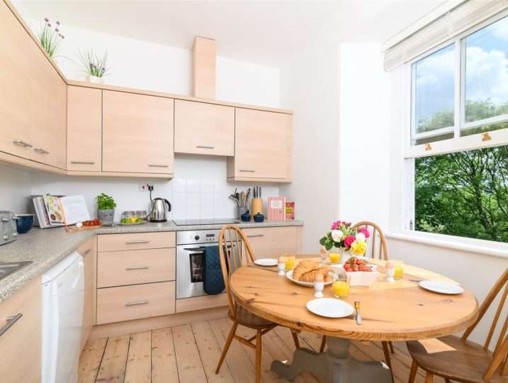 Spacious kitchen with countryside views | Family Holiday Cornwall Near Beach