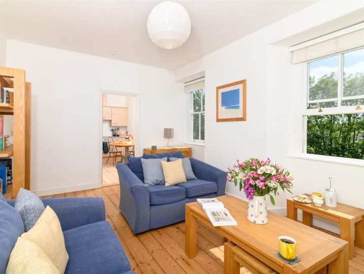 Sitting room looking into Kitchen | Family Holiday Cornwall Near Beach