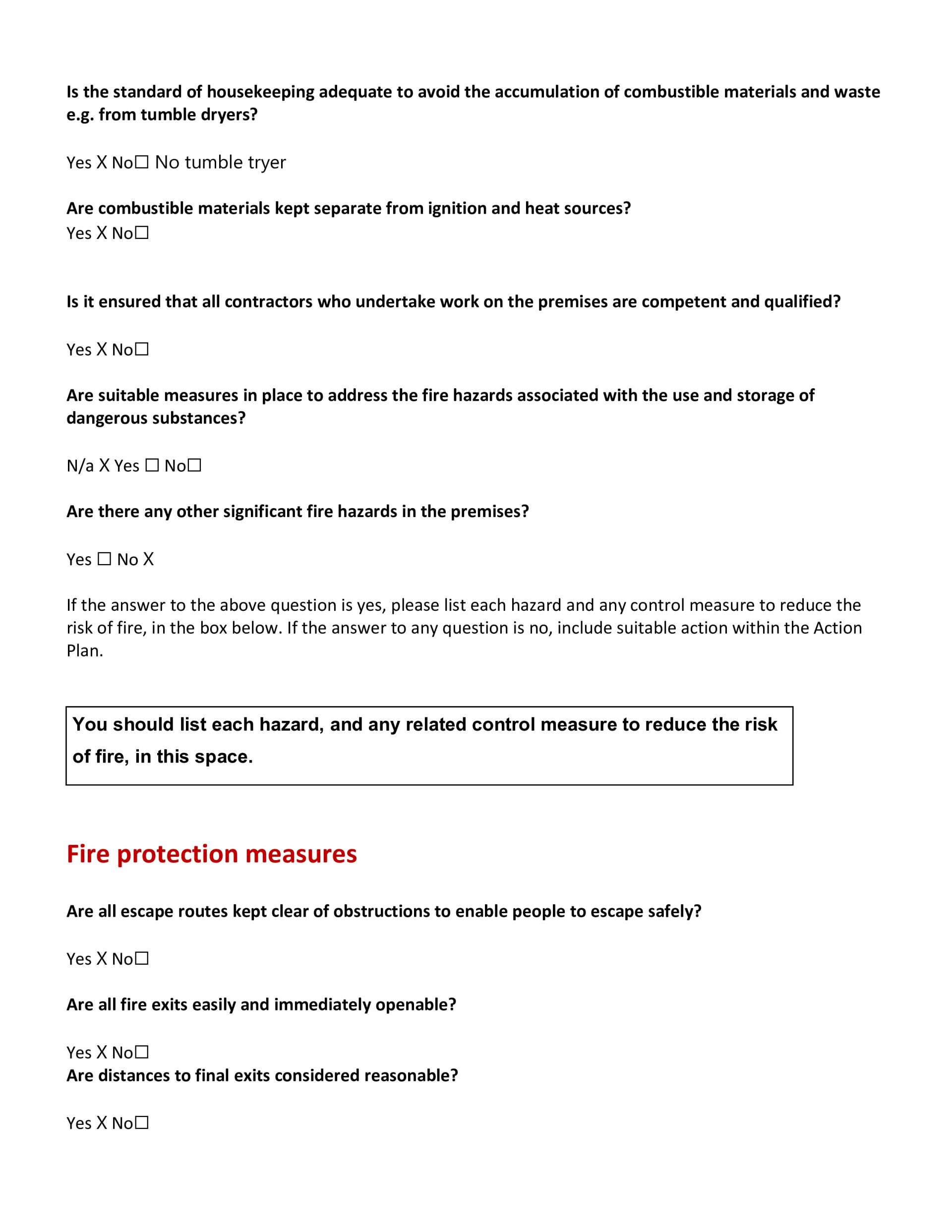 Windmills Fire Risk Assessment Pg 3 | Family Holiday Home by Sea