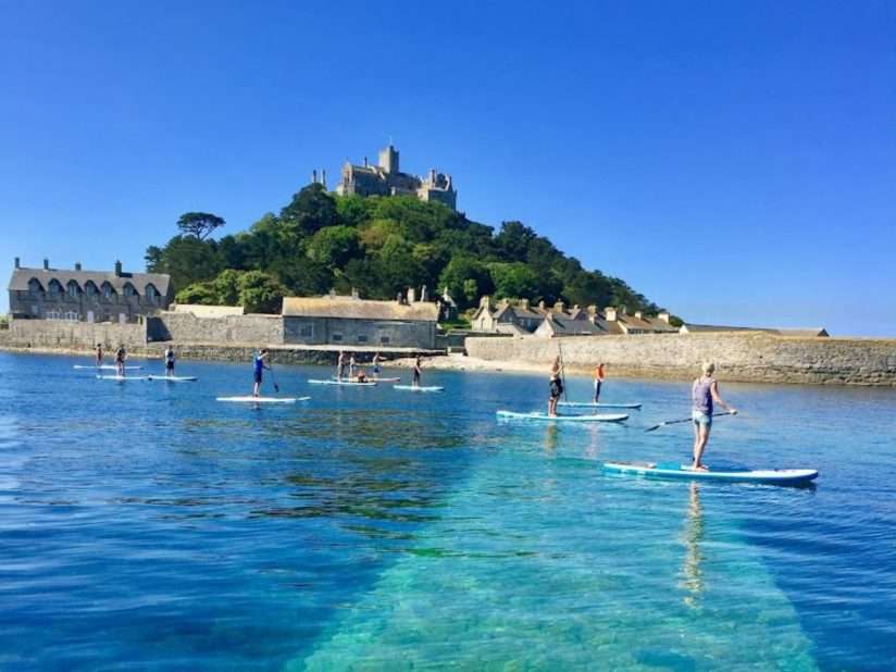 Paddleboarders at St Michaels Mount | Cornwall Summer Holiday