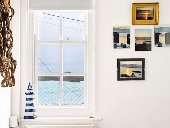 View through Hallway Window | Cornish Retreat Mousehole Sea View