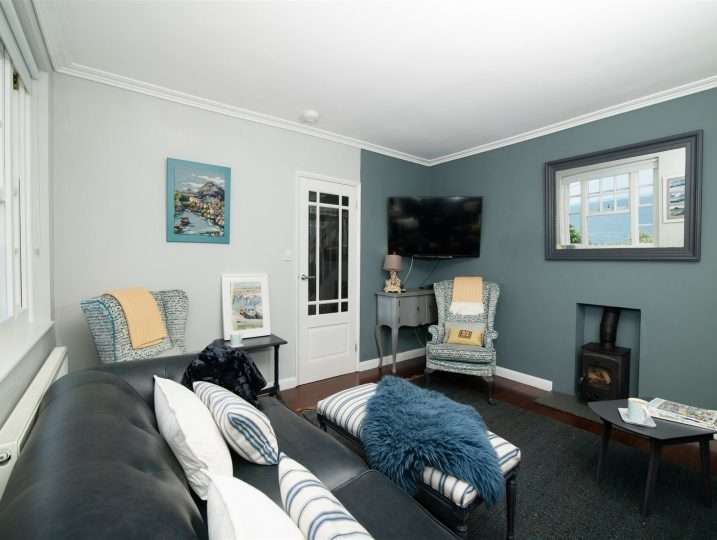 Comfortable sitting room with smart TV | Retreat in Mousehole sea views