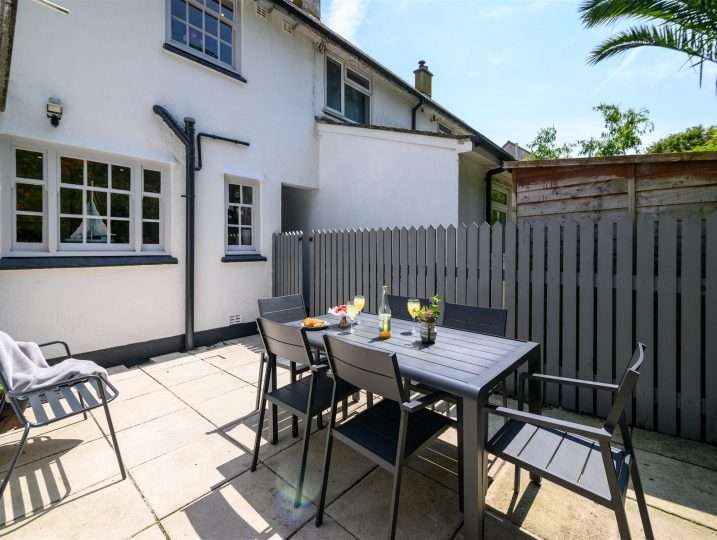 Enclosed Patio Garden | Retreat in Mousehole sea views