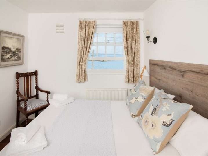 Main Bedroom with sea Views | Patio Garden | Retreat in Mousehole sea views