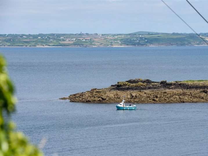 View from Bedroom Window | Patio Garden | Retreat in Mousehole sea views