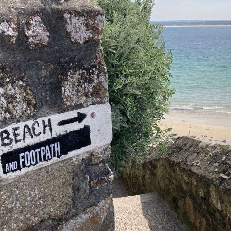 Access to Bamaluz Beach | Dog-Friendly St Ives Autumn